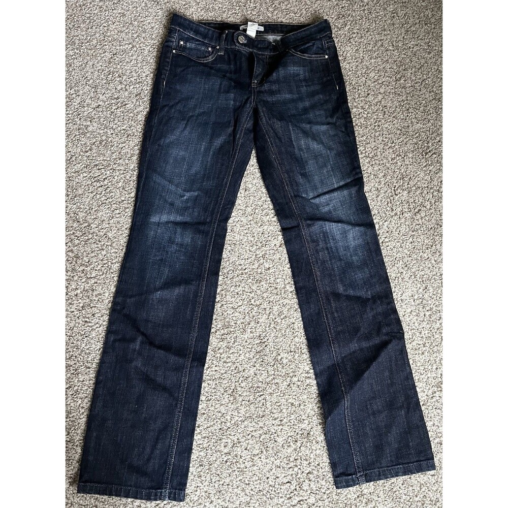 Women's White House Black Market Noir Dark Wash Jeans, Size 4R